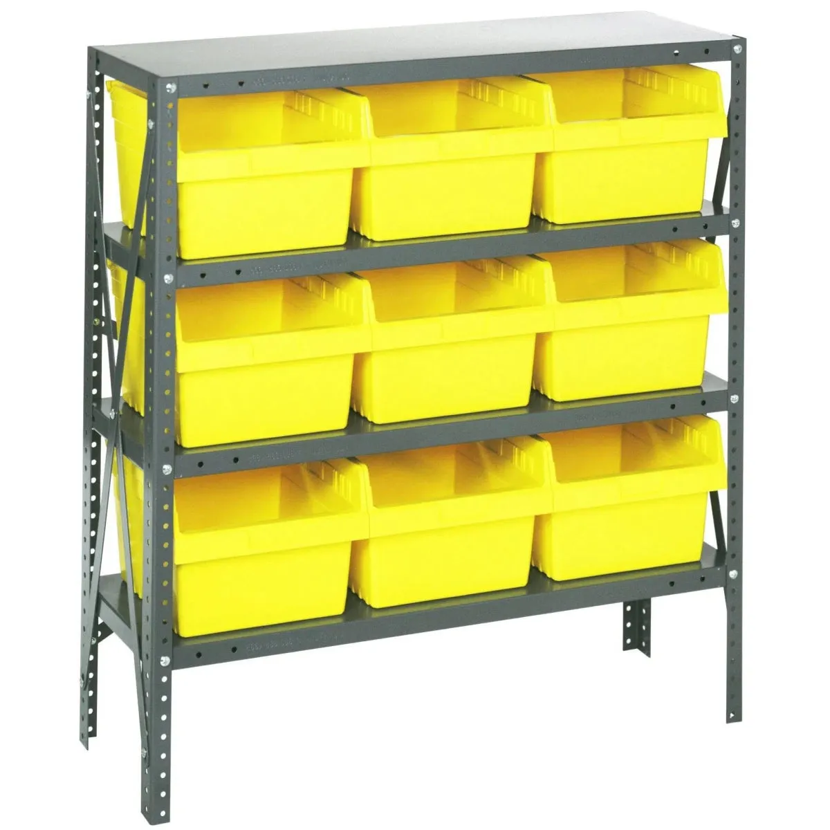 1239-SB809 | 12" x 36" x 39" Shelving Unit with 9 Bins