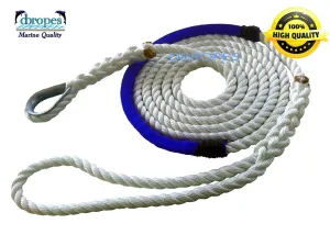 1/2" X 6' Three Strand Mooring Pendant 100% Nylon Rope with Thimble and Chafe Guard. Made in USA.