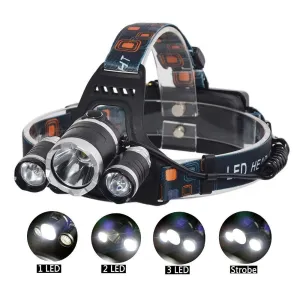 65% OFF SAVINGS & FREE SHIPPING BONUS - RECHARGABLE ULTRA BRIGHT LED HEADLAMP WITH CHARGERS!