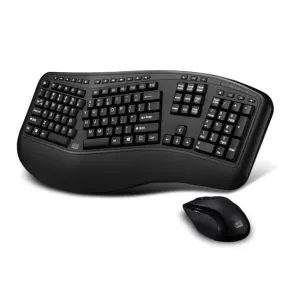 Adesso Wireless Ergonomic Keyboard and Laser Mouse