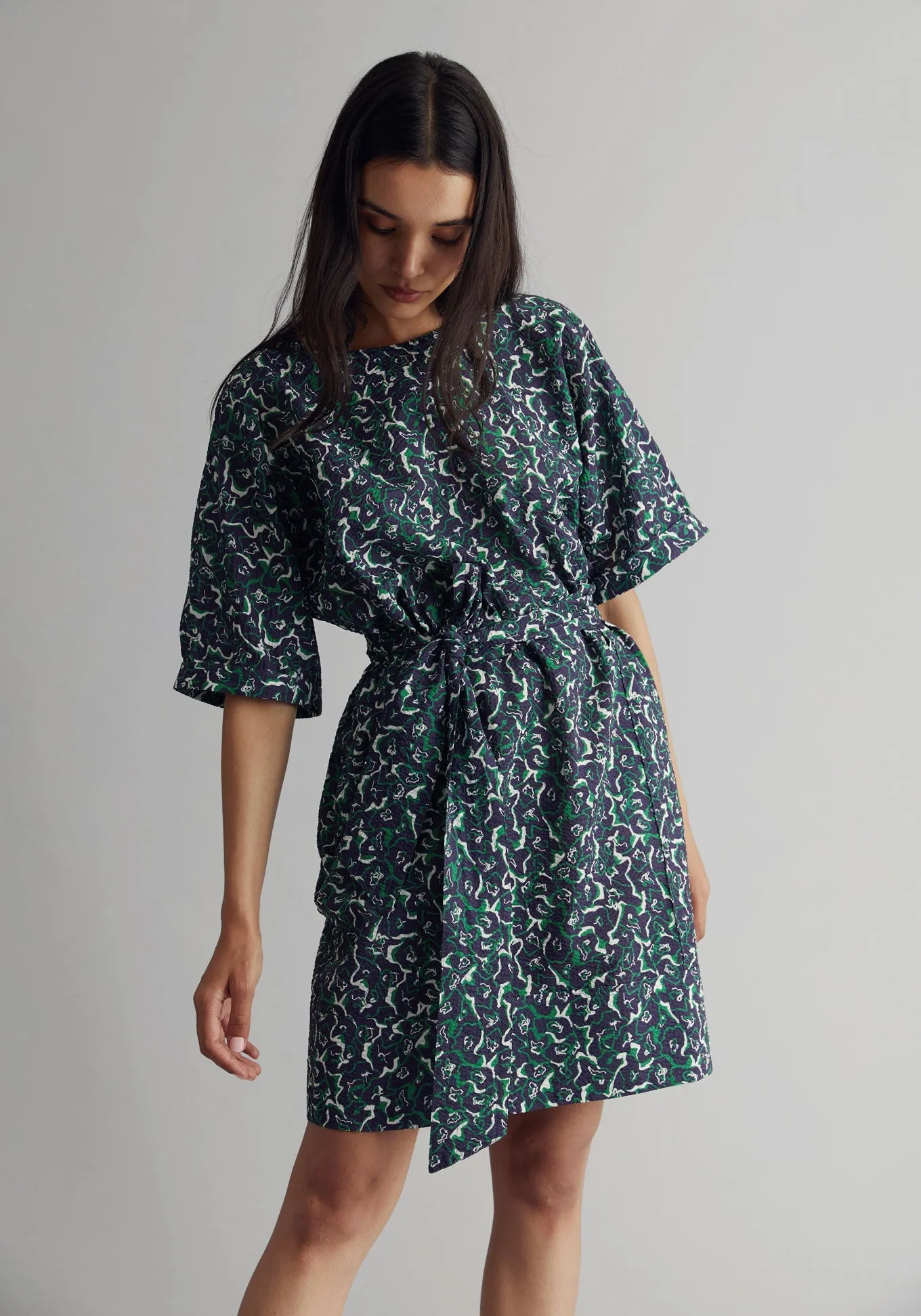 Akina Dress Navy Print