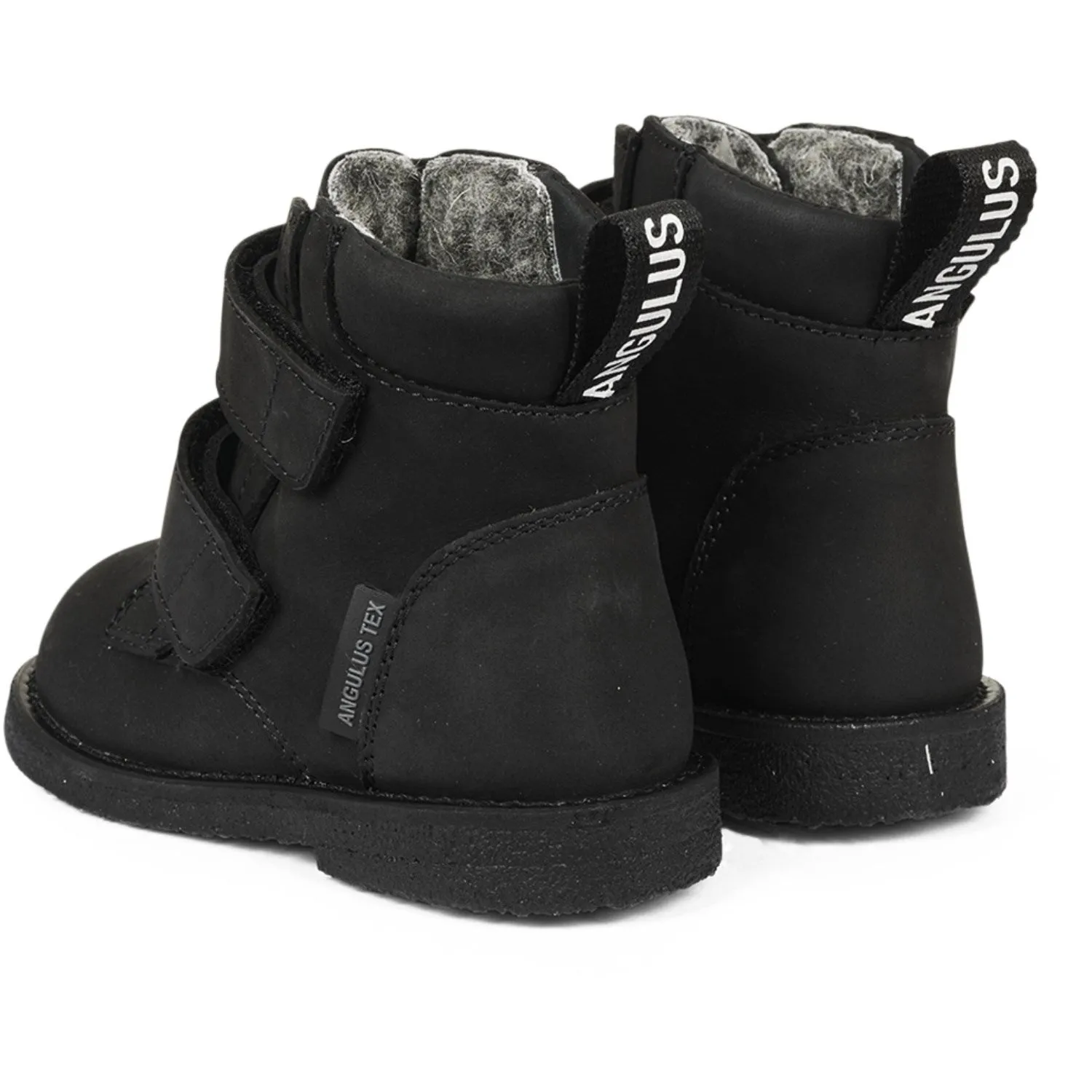 Angulus Black Beginner Tex-Boot Med logo and Velcro Closure