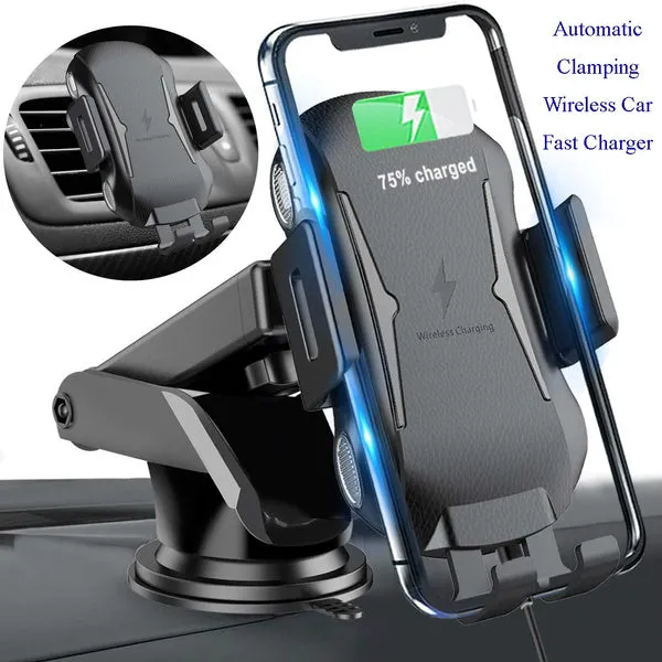 Automatic Clamping Wireless Car Charger Mount