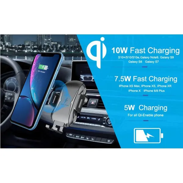 Automatic Clamping Wireless Car Charger Mount