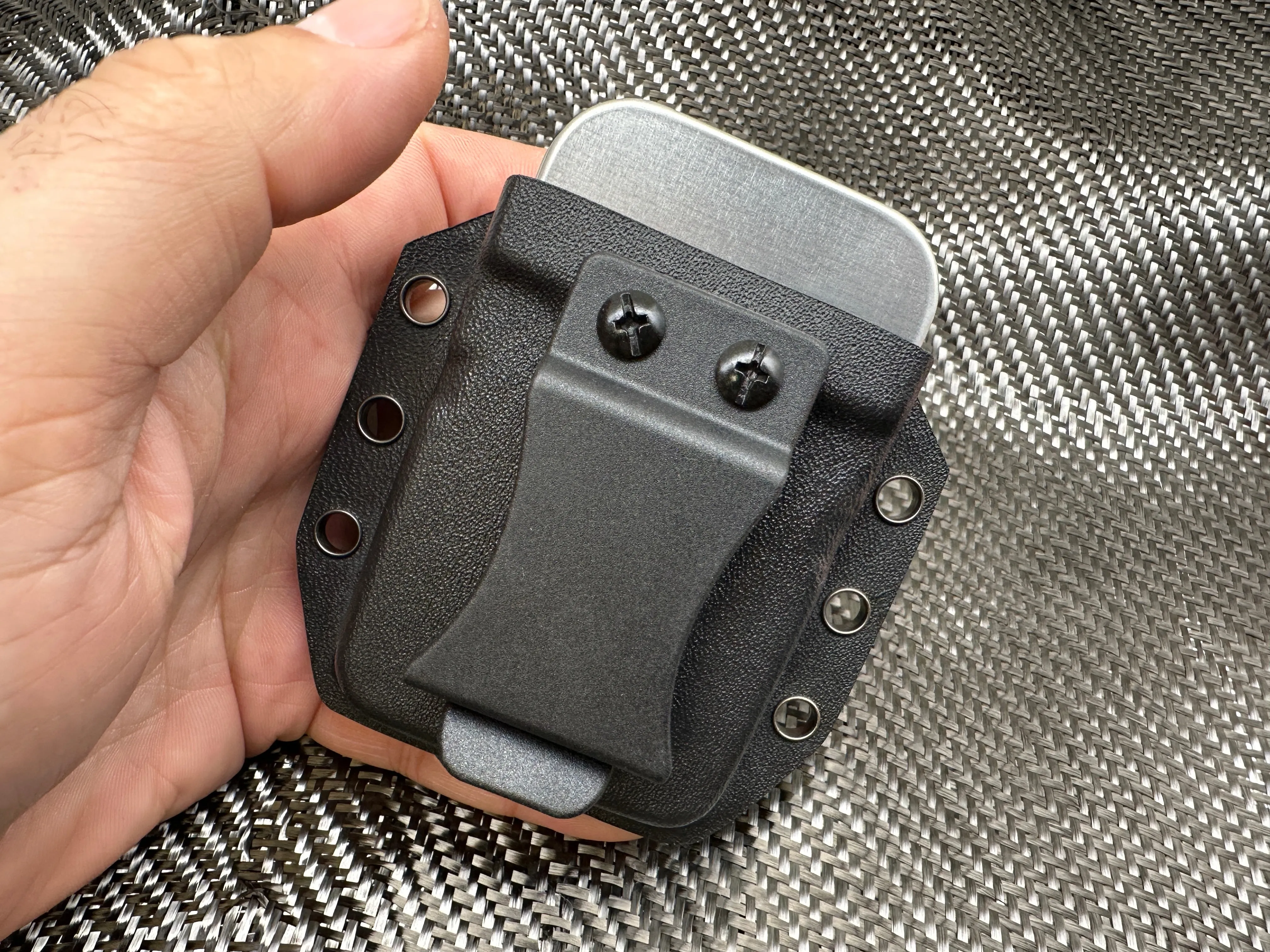 BIG - Kydex Belt Holster For Large Industrial Strength Tin