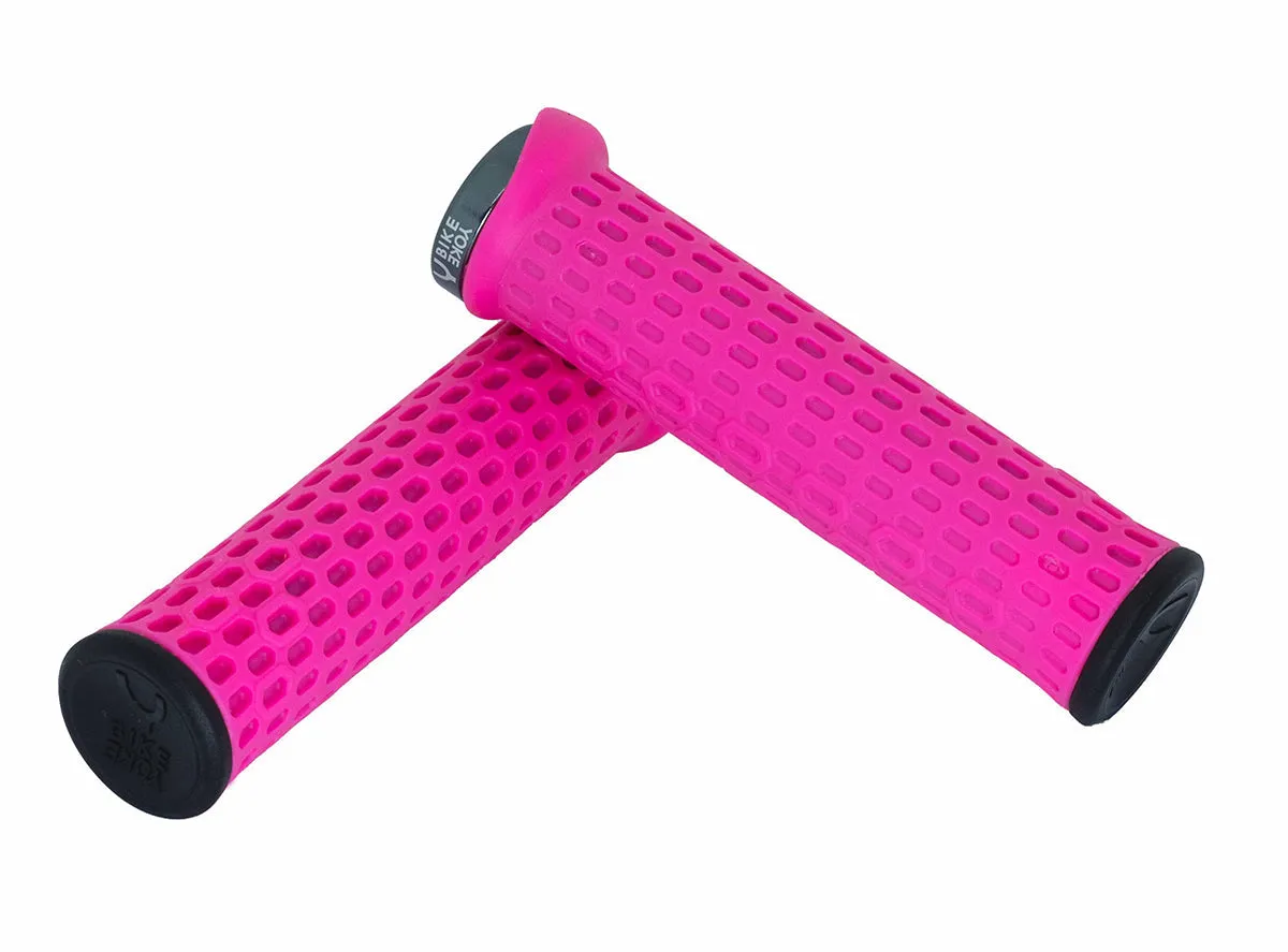 Bike Yoke Grippy Lock On Grips - Pink