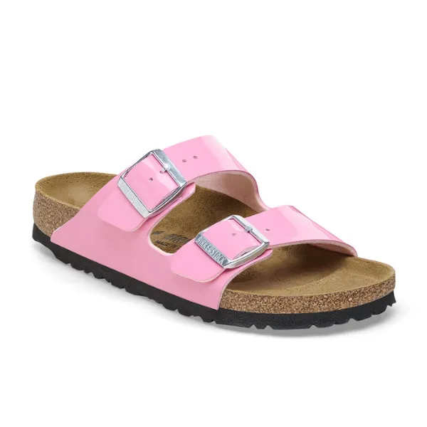 Birkenstock Women's Arizona Birko-Flor Patent Pink/Patent Candy Pink