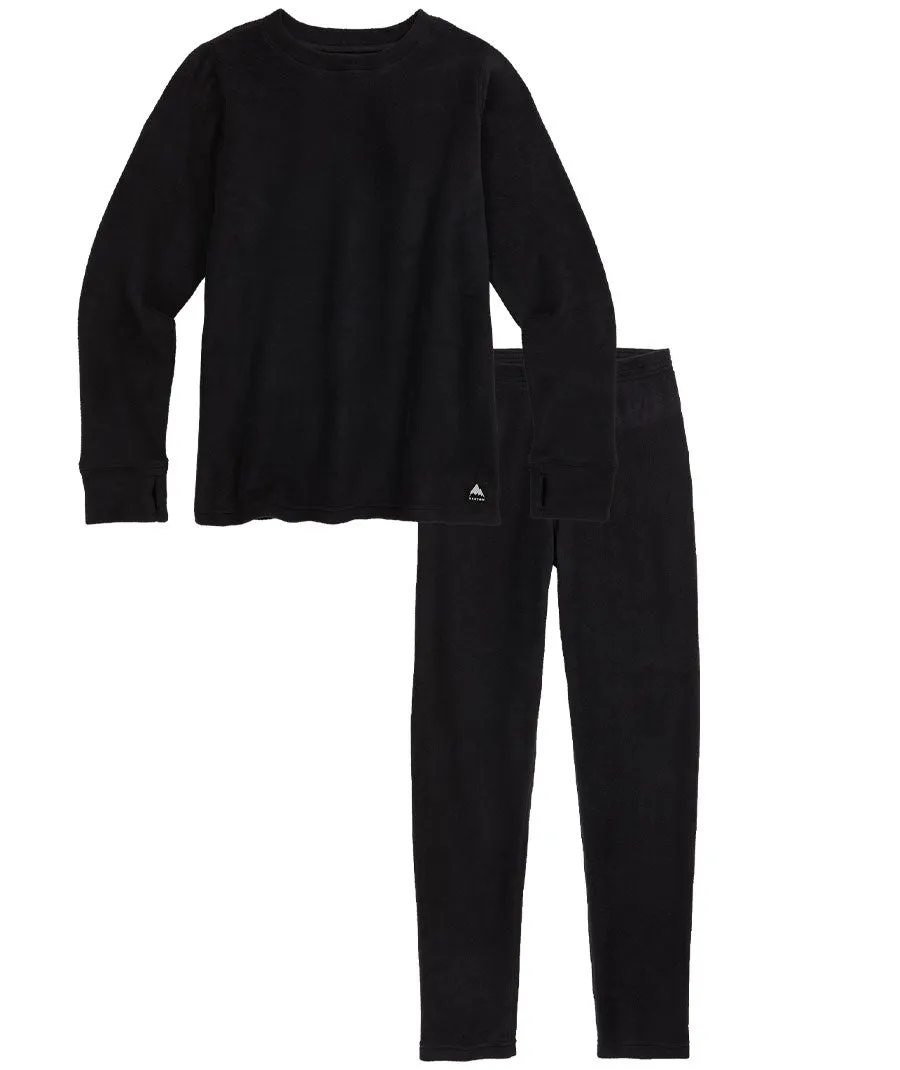 Burton Kids' Fleece Base Layer Set True Black 2024