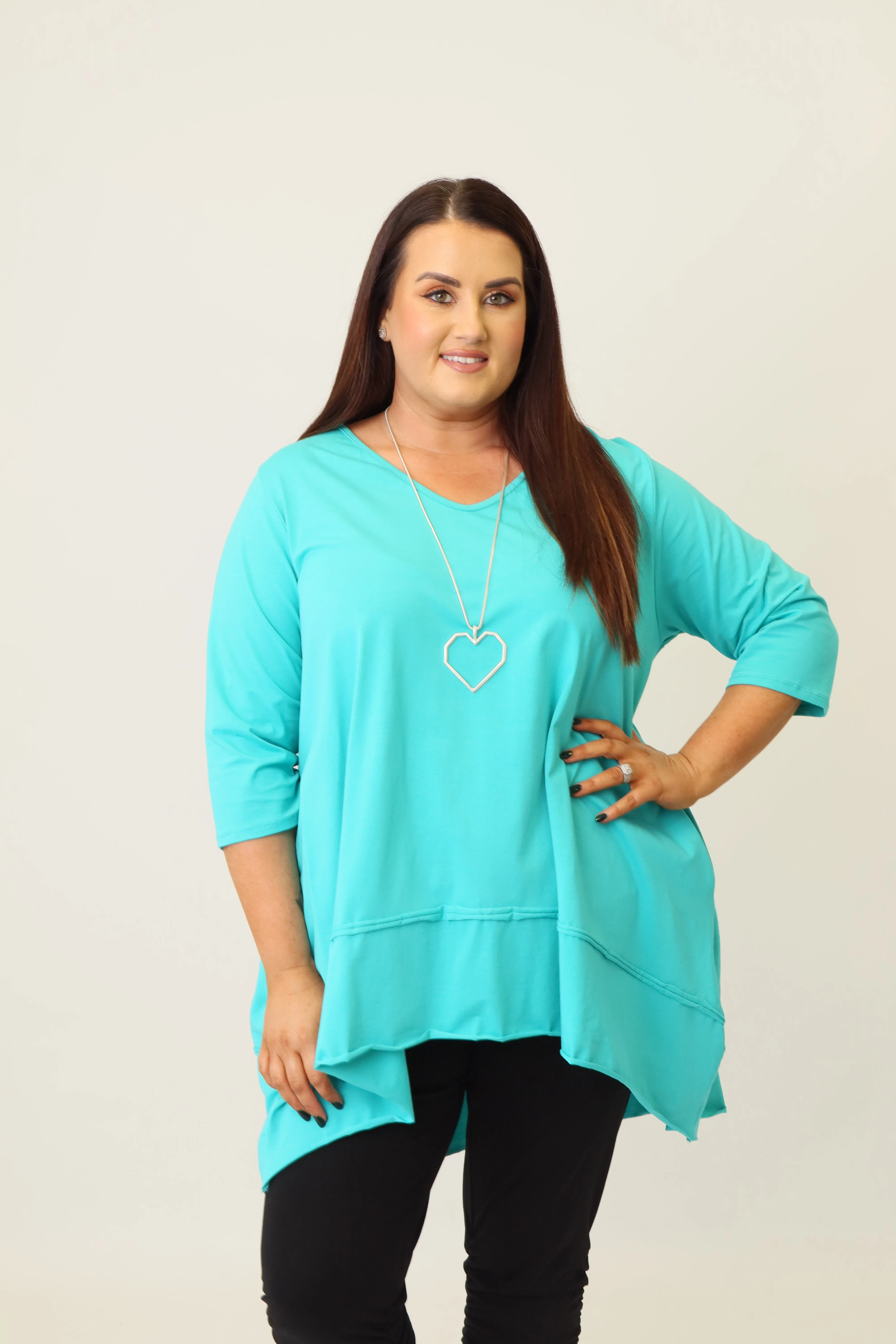 Demi Top in Aqua