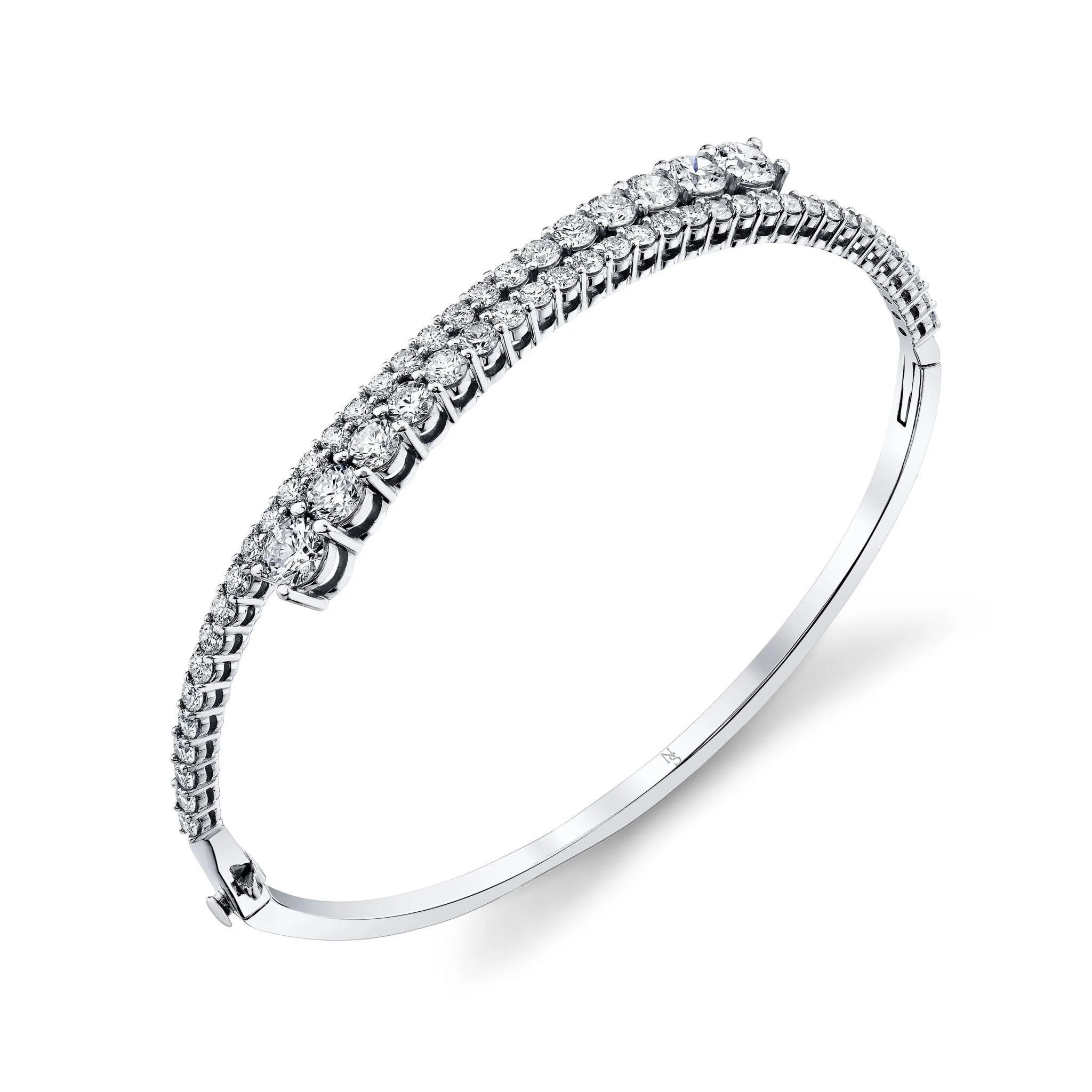 Diamond Bypass Bangle Bracelet