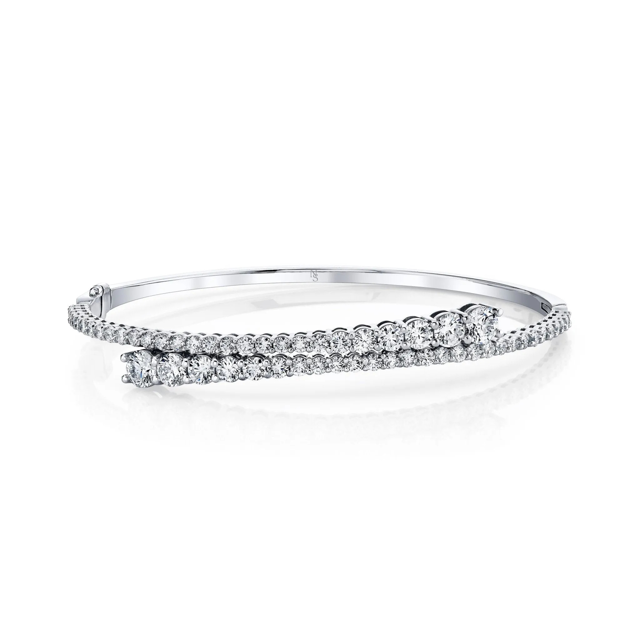 Diamond Bypass Bangle Bracelet