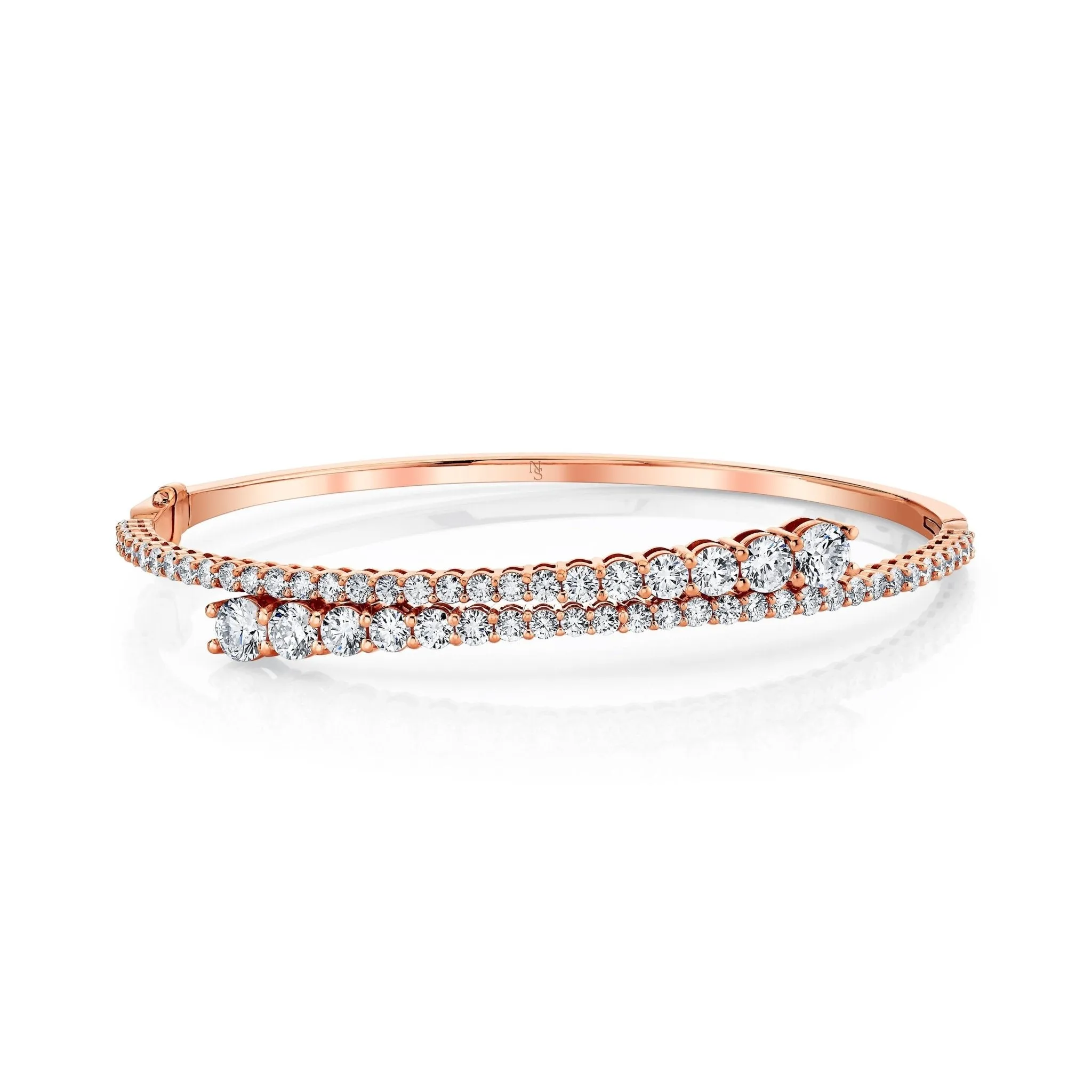 Diamond Bypass Bangle Bracelet