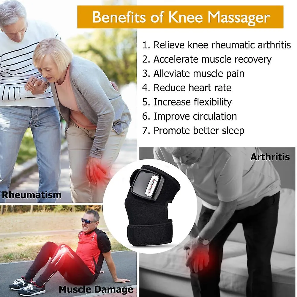 EU Plug Knee Massager Far Infrared Joint Brace Support Vibrador Back Shoulder Massage Elbow Knee Massageador Fa0556