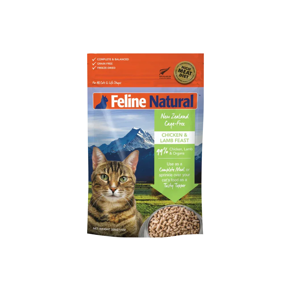 Feline Natural Freeze Dried Chicken&Lamb Feast