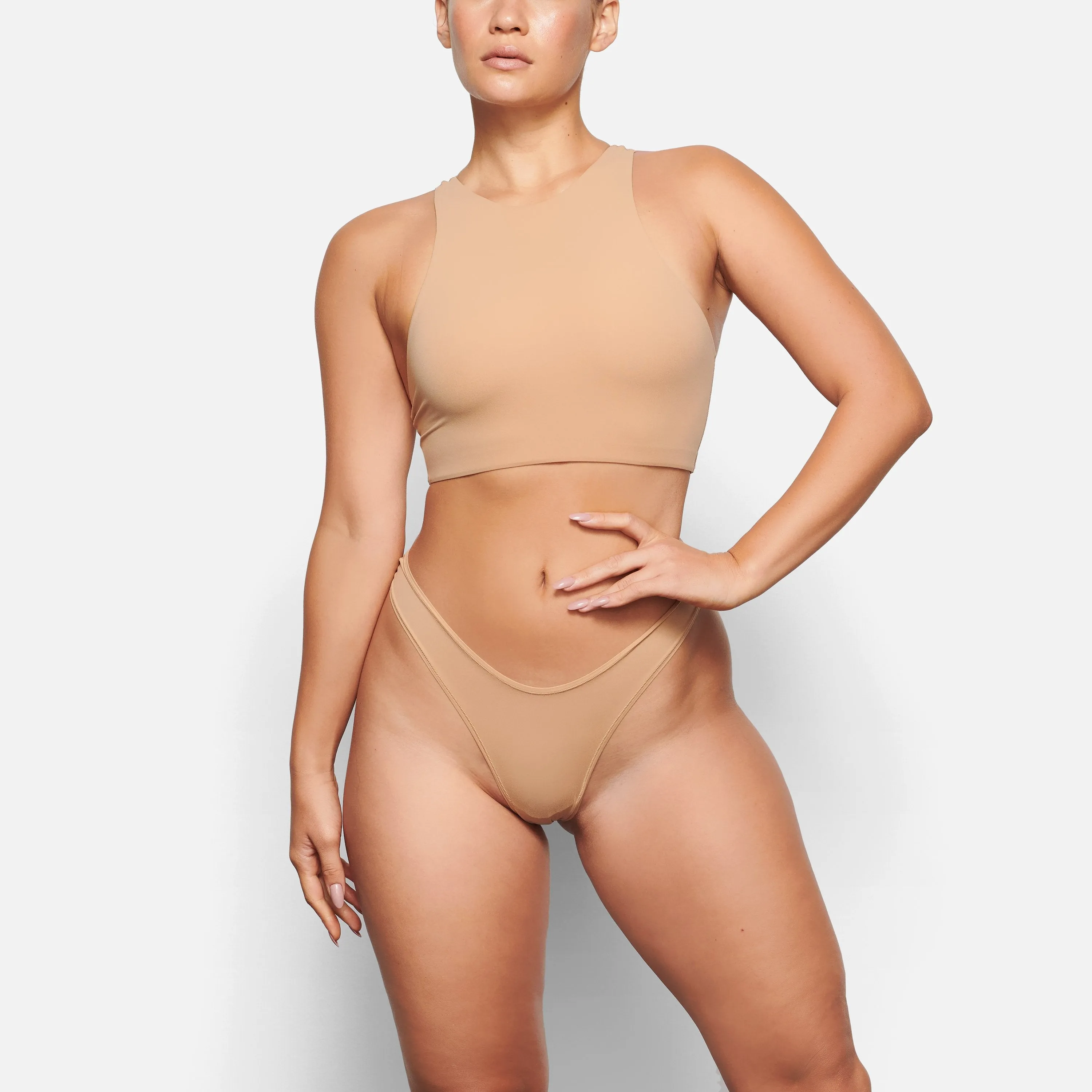 FITS EVERYBODY HIGH NECK BRA | OCHRE