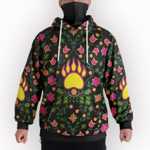 Floral Bearpaw Pink and Yellow Hoodie with Face Cover