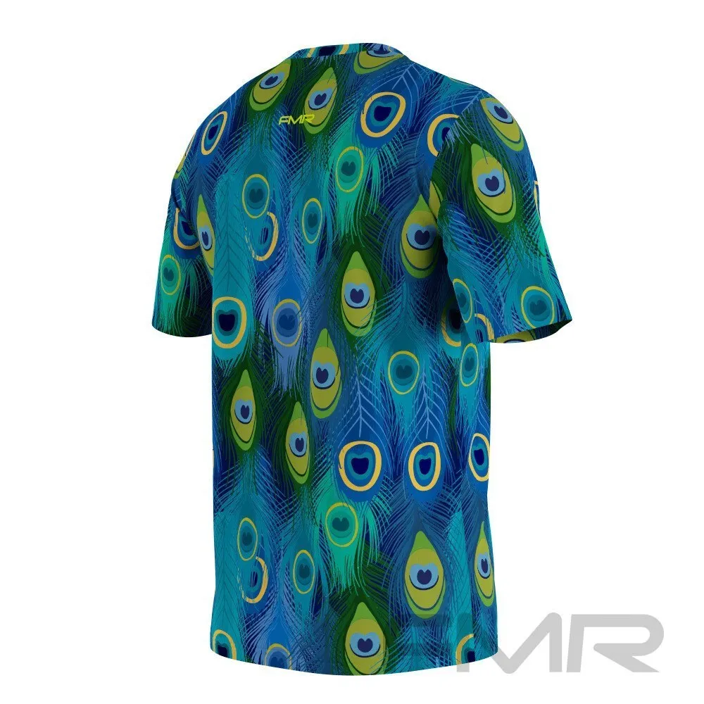 FMR Men's Peacock Print Short Sleeve Shirt