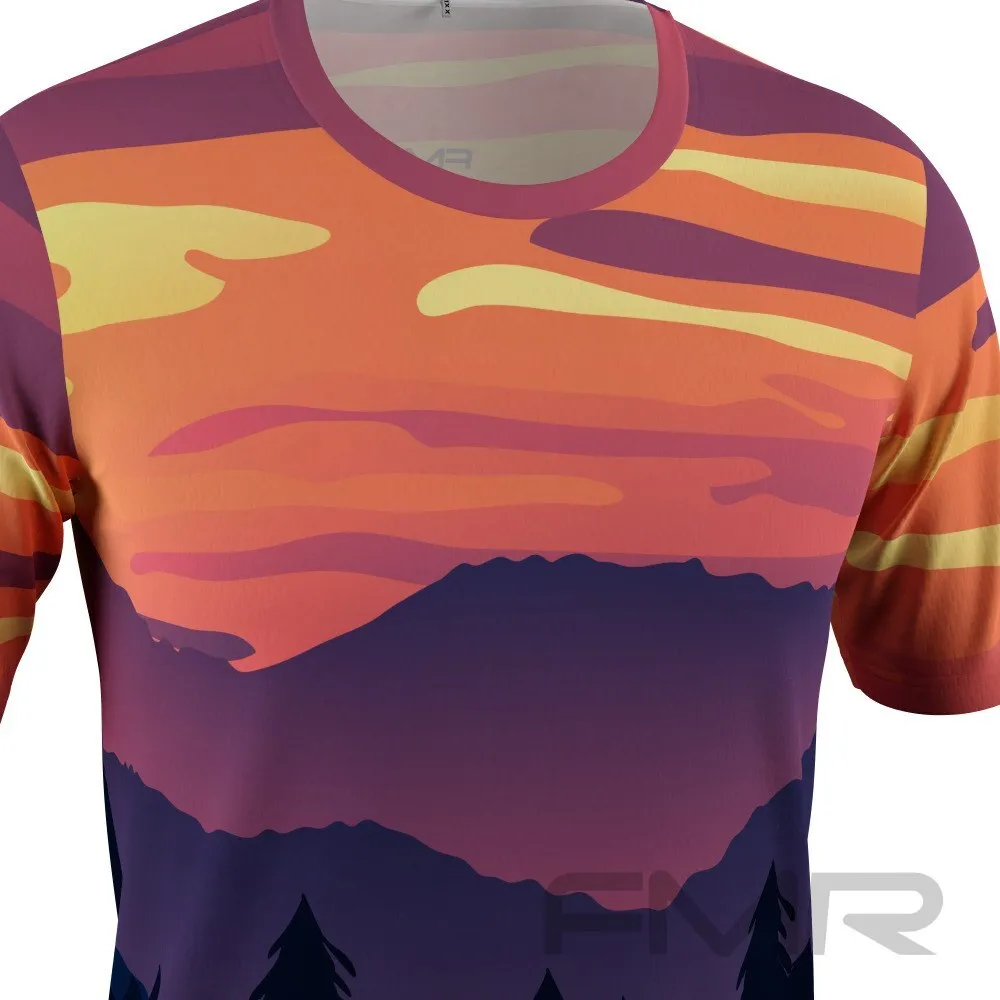 FMR Men's Sunset Technical Short Sleeve Running Shirt