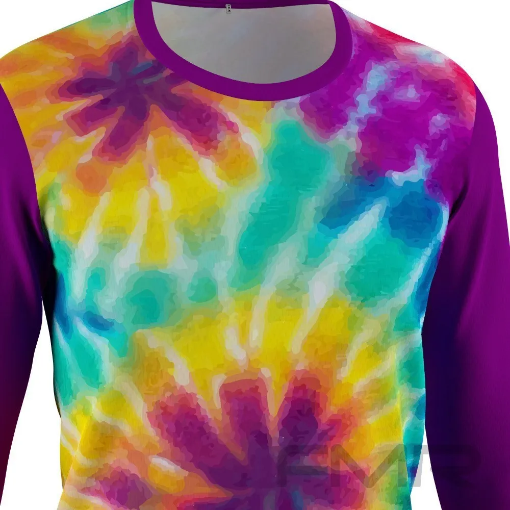 FMR Men's Tie-dye Long Sleeve Running Shirt