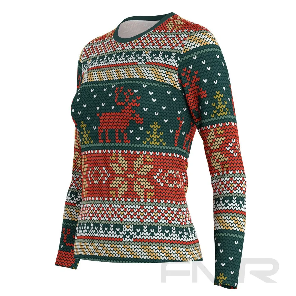 FMR Women's Deer Ugly Sweater Long Sleeve Shirt