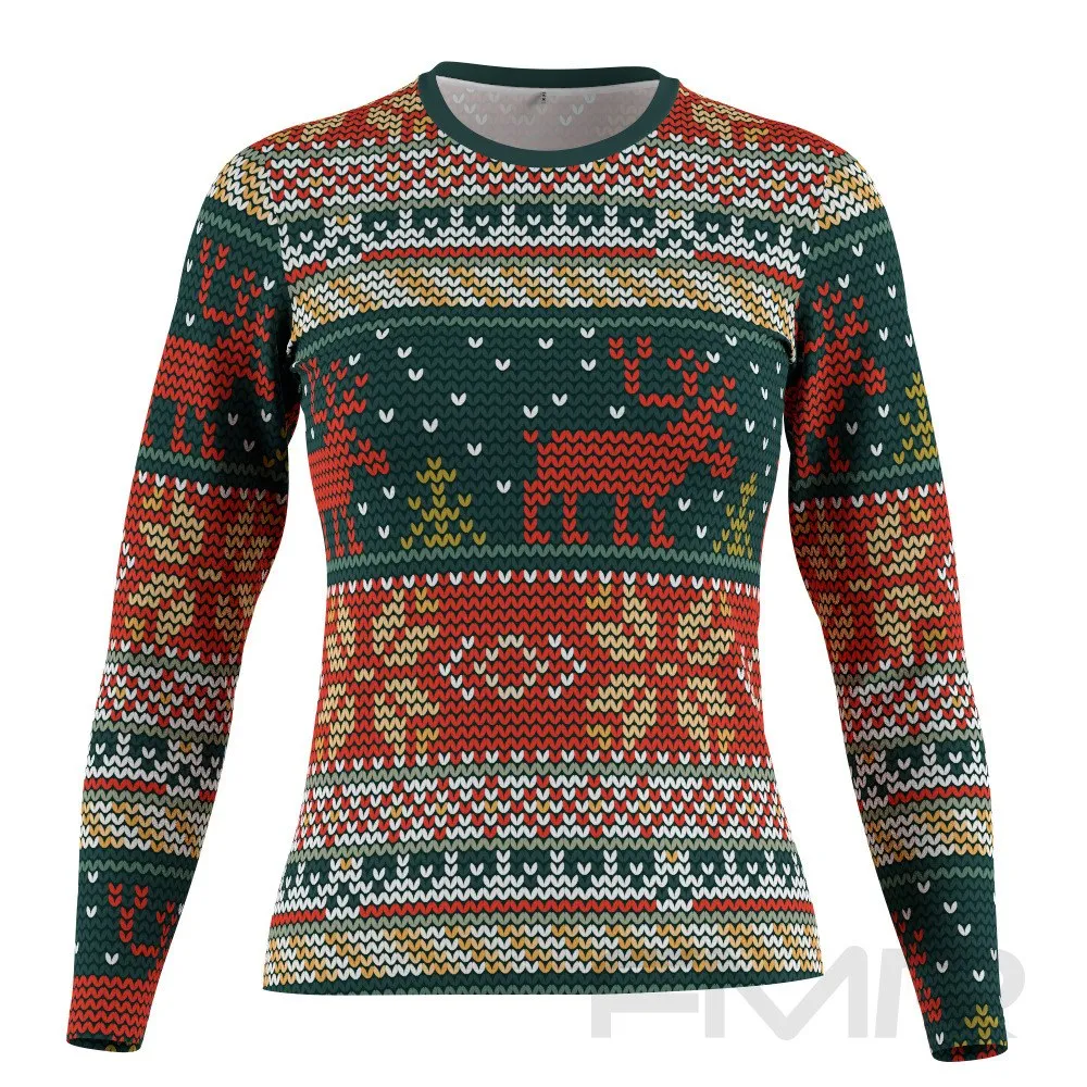 FMR Women's Deer Ugly Sweater Long Sleeve Shirt