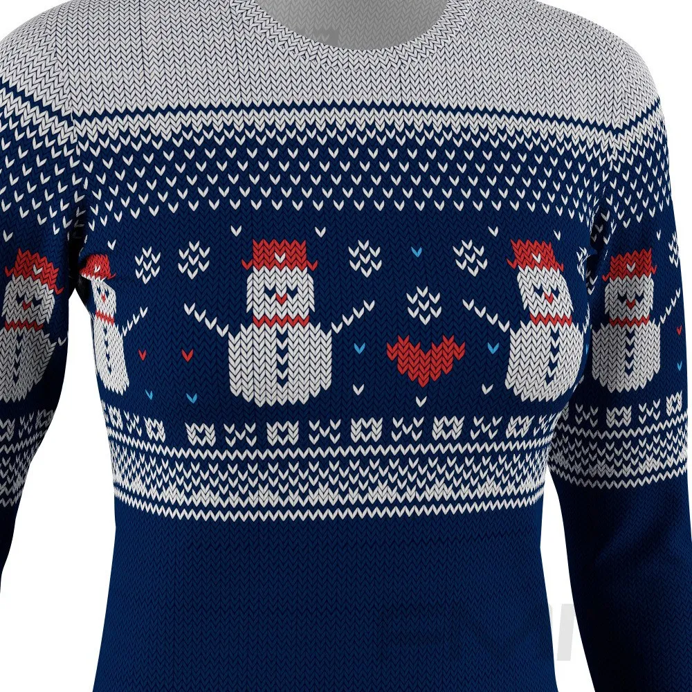 FMR Women's Snowman Sweater Performance Long Sleeve Shirt