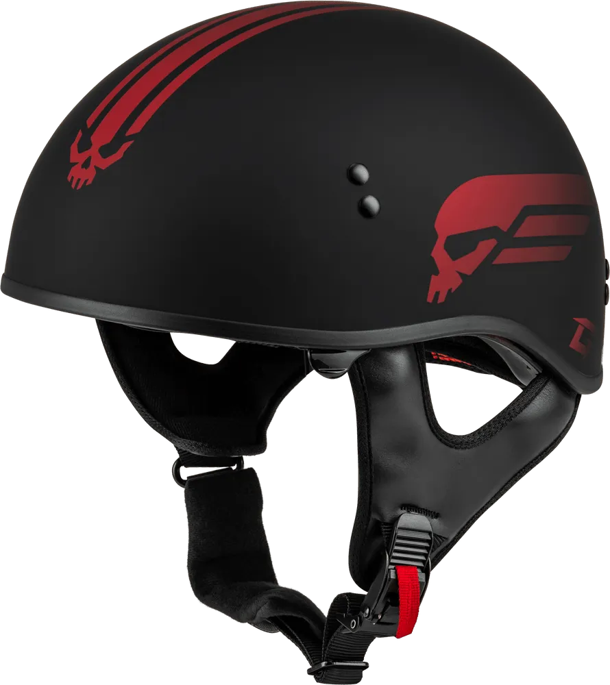 Gmax HH-65 Retribution Helmet Matte Black/Red