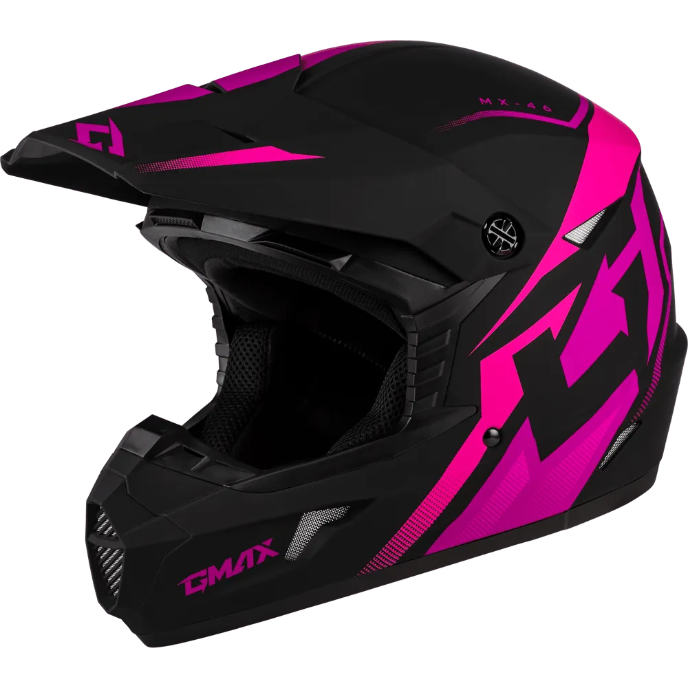 Gmax MX-46 Compound Helmet Matte Black/Pink