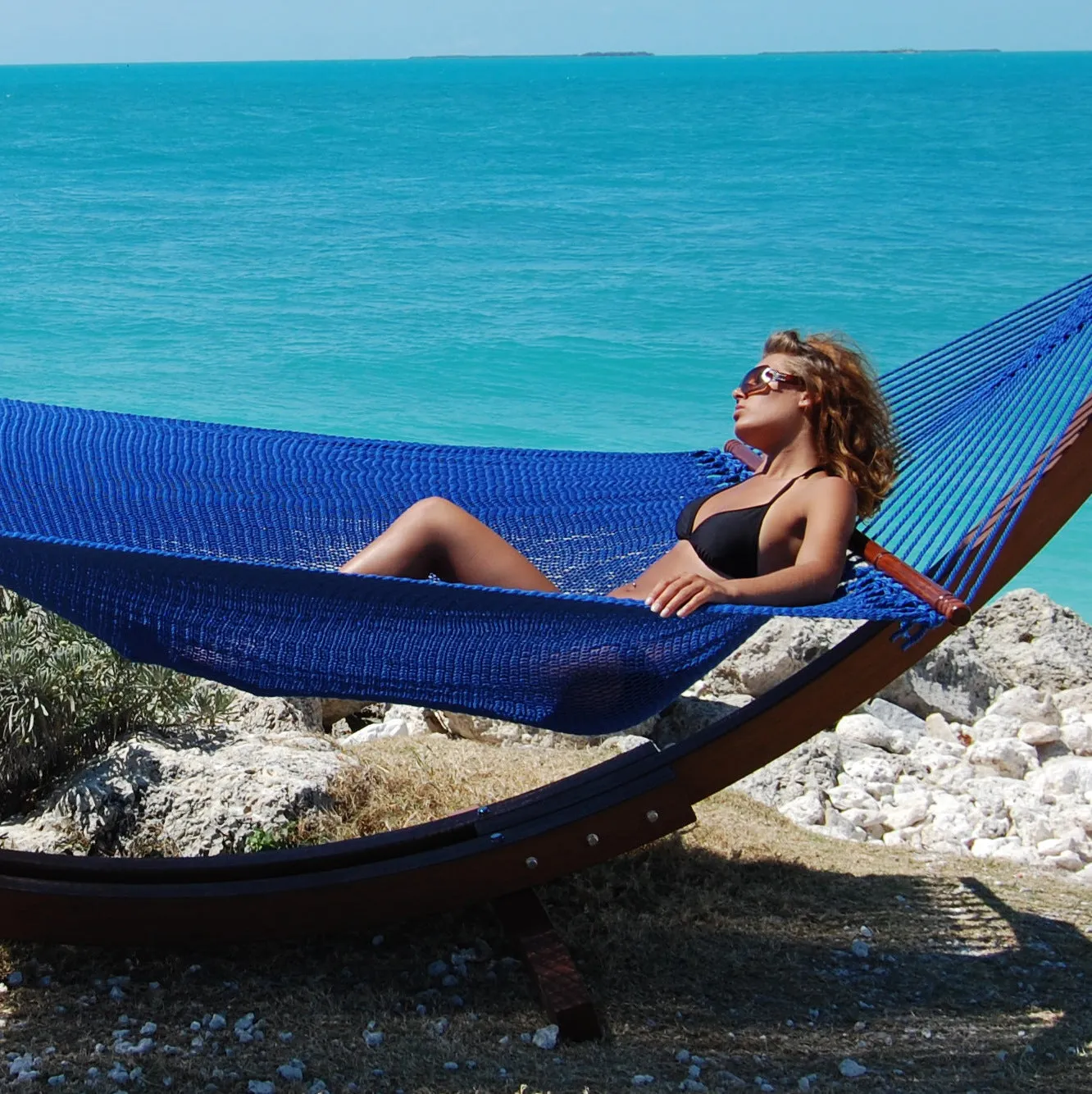 Jumbo Caribbean Hammock - Dark Blue