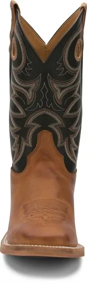 JUSTIN MEN'S TOBACCO BENT RAIL CADDO COWHIDE WESTERN BOOT - BR740