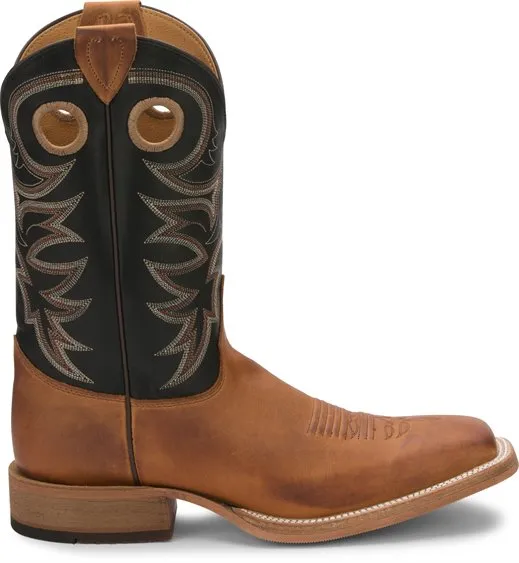 JUSTIN MEN'S TOBACCO BENT RAIL CADDO COWHIDE WESTERN BOOT - BR740