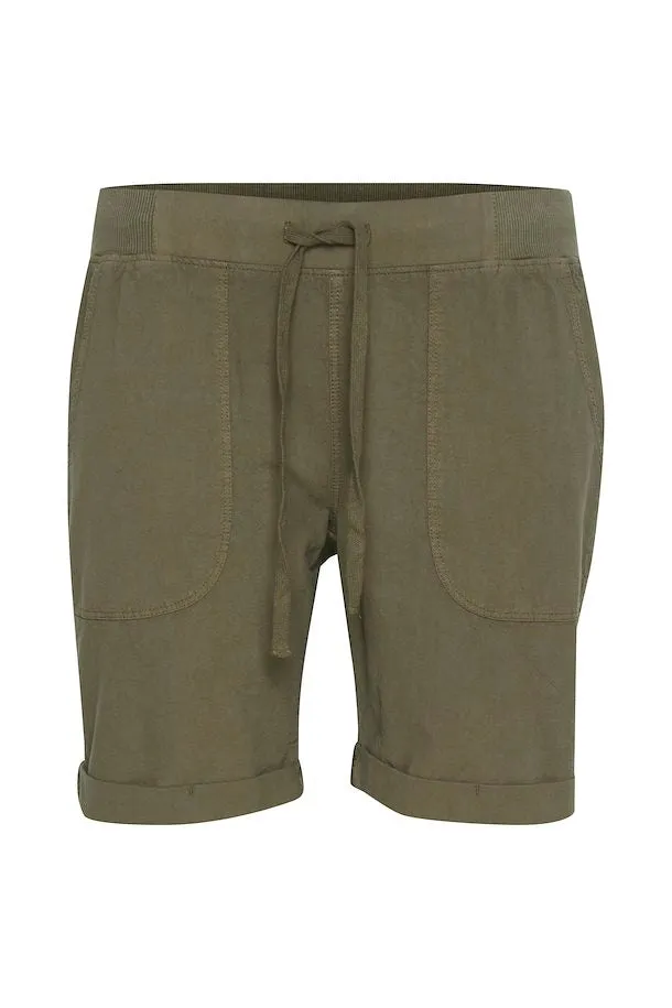 Kaffe Curve Nana Shorts in Khaki