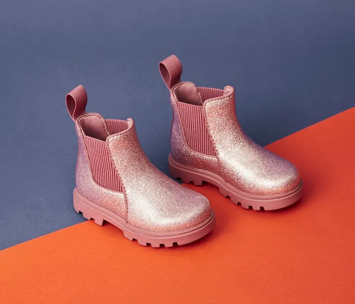 Kensington Treklite Kid's Chelsea Boot - Pink Glitter