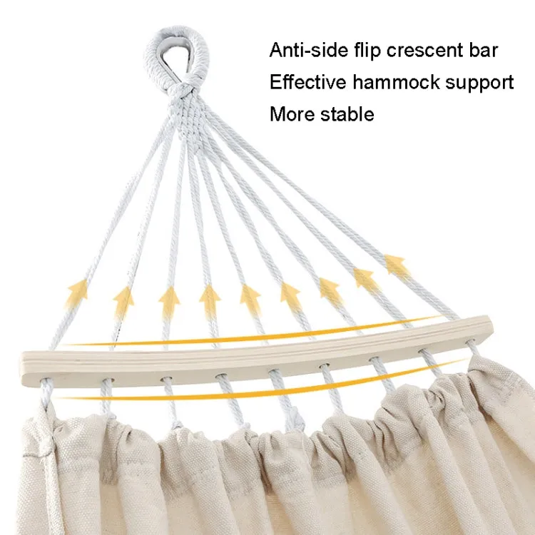 KLY829 Camping Indoor Hammock Outdoor Swing, Style: Single Reinforcement Anti-rollover Gray