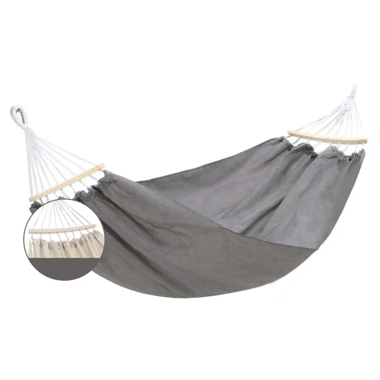 KLY829 Camping Indoor Hammock Outdoor Swing, Style: Single Reinforcement Anti-rollover Gray