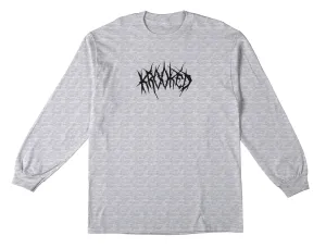 Krooked Necro Skript Long Sleeve Ash