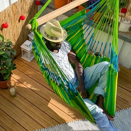 LA SIESTA Domingo Comfort Hammock Chair with Wooden Stand (W 115 cm)