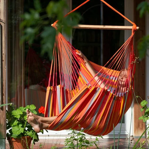 LA SIESTA Domingo Comfort Hammock Chair with Wooden Stand (W 115 cm)