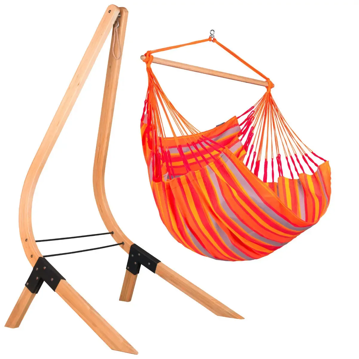 LA SIESTA Domingo Comfort Hammock Chair with Wooden Stand (W 115 cm)