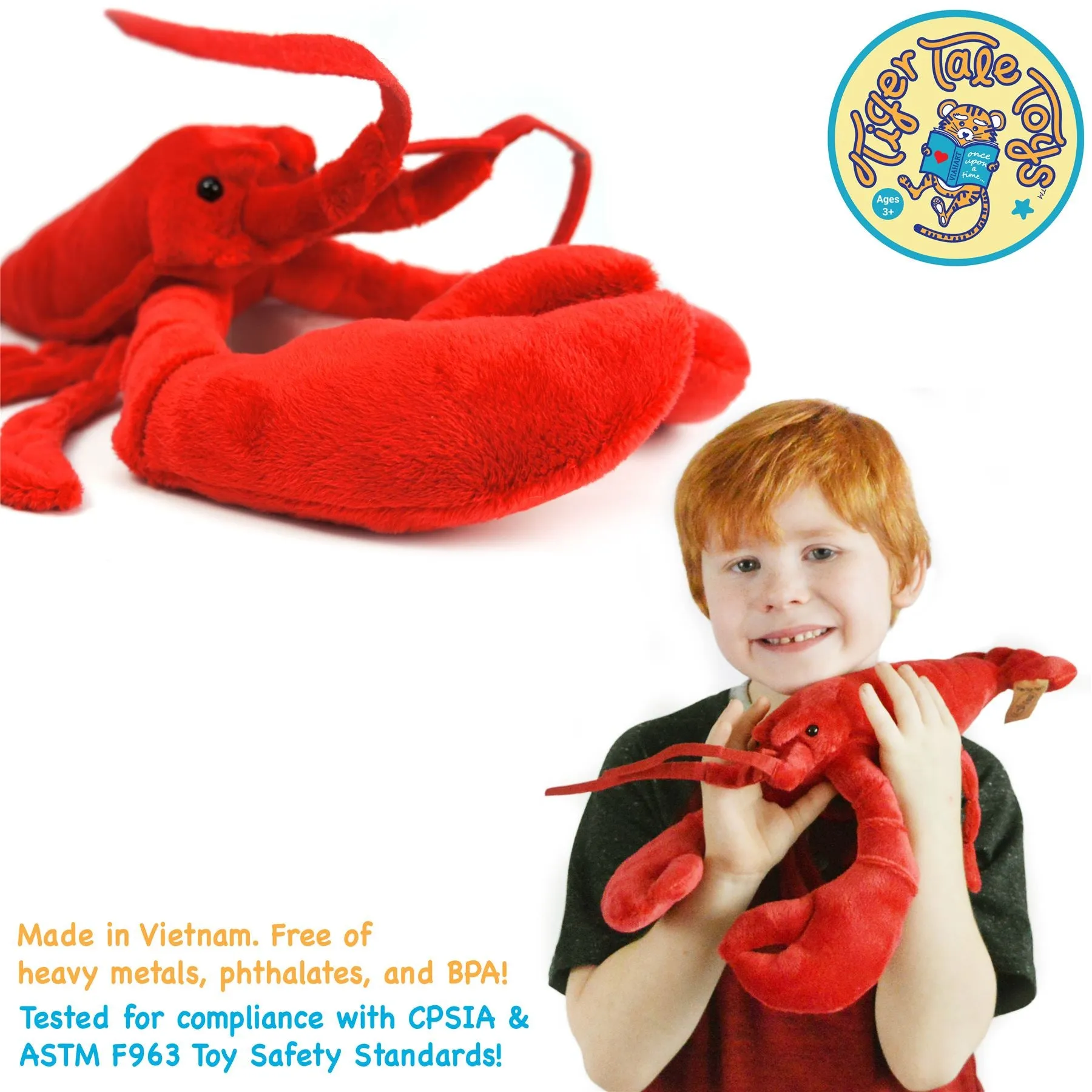 Lenora The Lobster | 15 Inch Stuffed Animal Plush | By TigerHart Toys