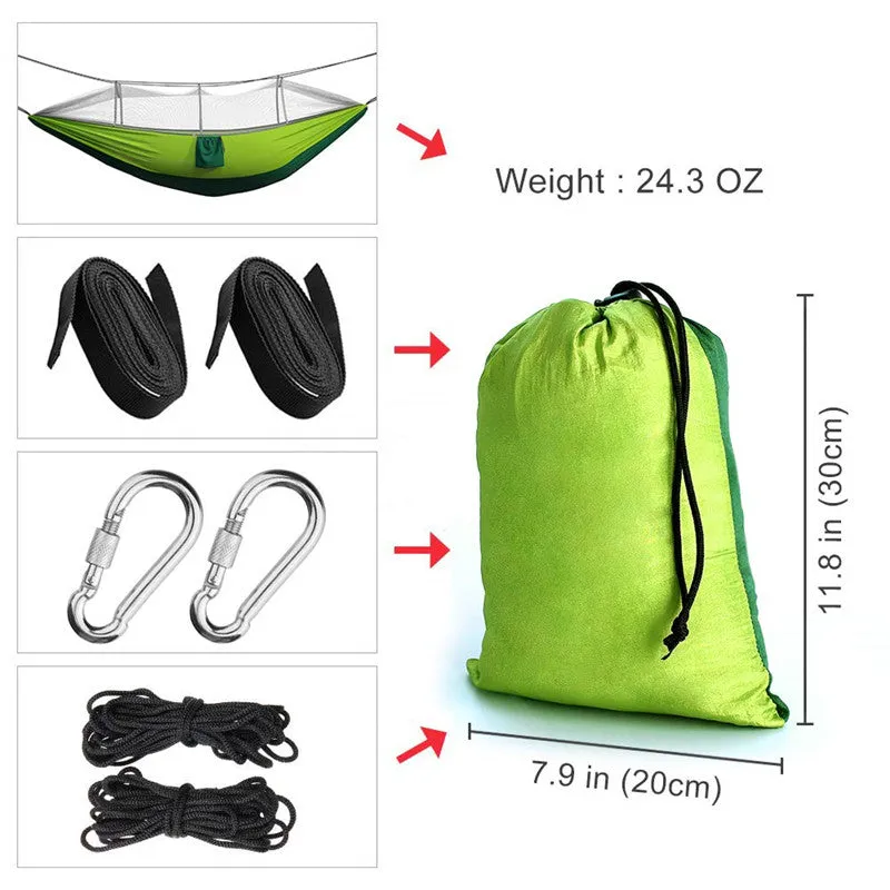 Lightweight Portable Camping Hammock and Tent Awning Rain Fly Tarp Waterproof Mosquito Net Hammock Canopy 210T Nylon Hammocks