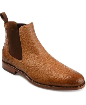 Men's Jude Leather Chelsea Boots with Floral Taft Embossing