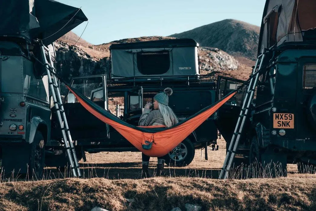 NAKIE SUNBURNT ORANGE RECYCLED HAMMOCK WITH STRAPS