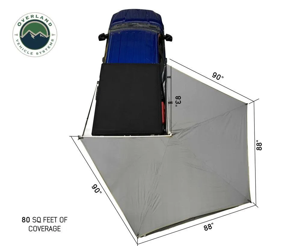 Nomadic 270 LT Awning - Passenger Side 19569907- Dark Gray Cover With Black Cover Universal