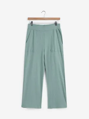 Nuon Sage Green Ribbed Granger Pants