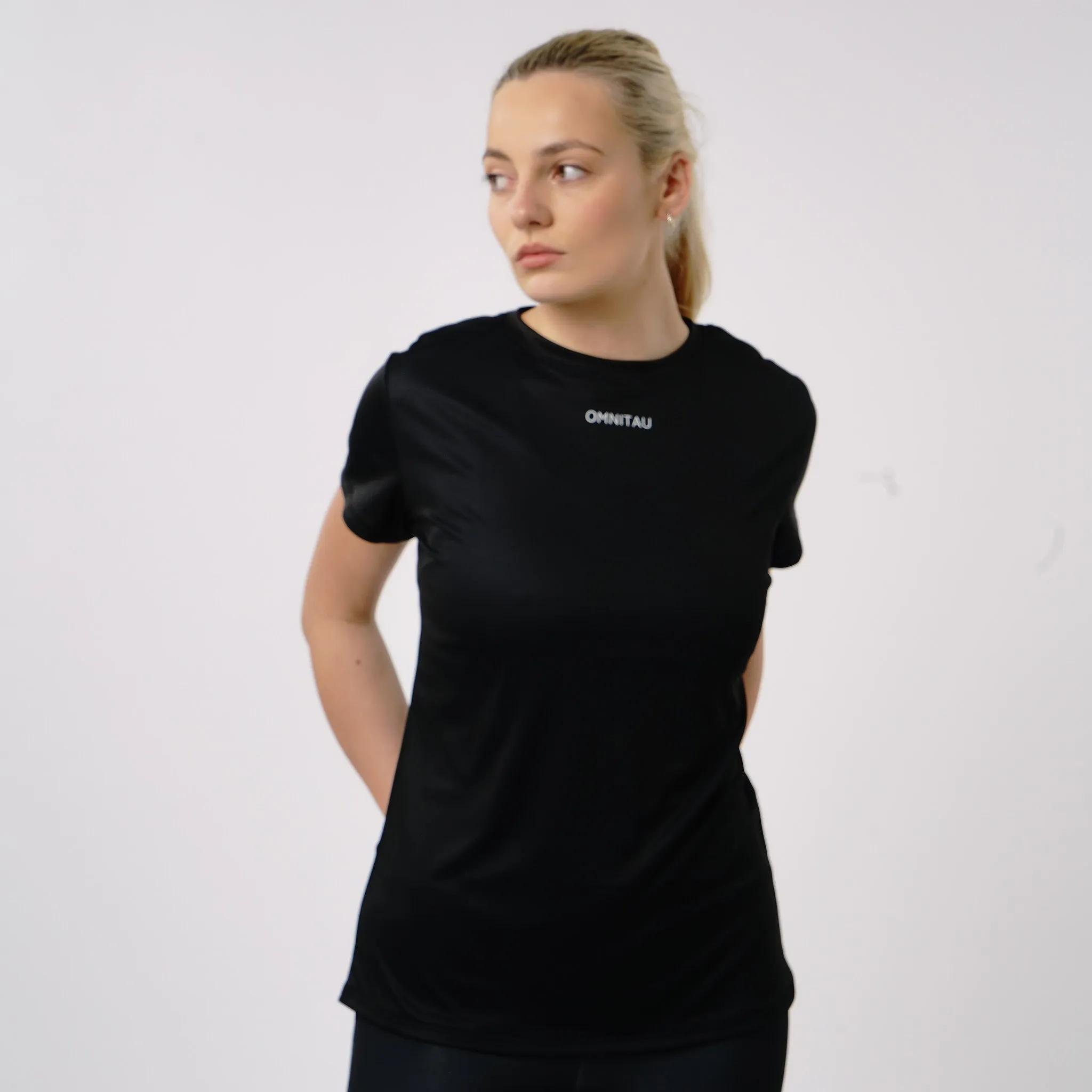 Omnitau Women's Inspire Performance Crew Neck Short Sleeve T-Shirt - Black