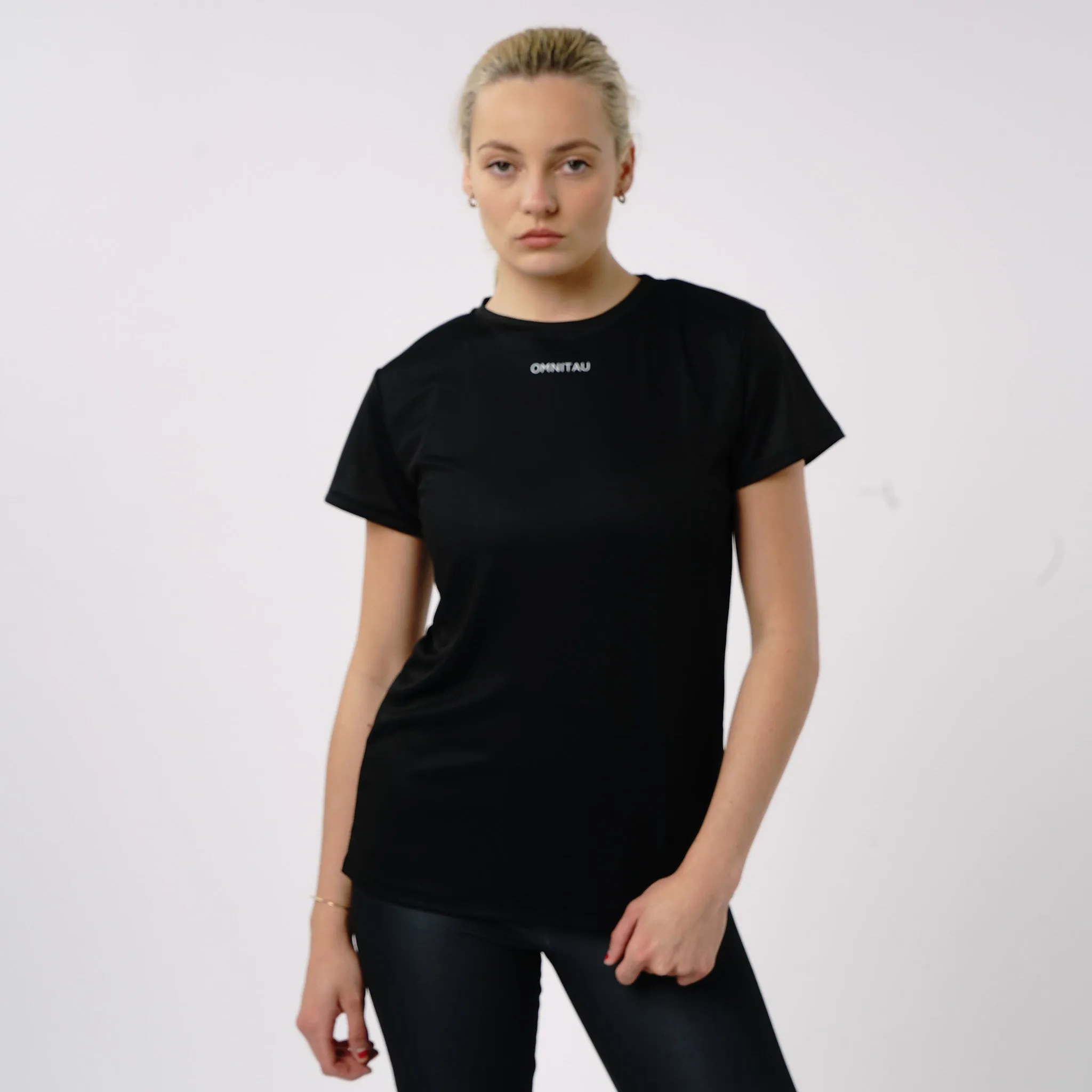 Omnitau Women's Inspire Performance Crew Neck Short Sleeve T-Shirt - Black