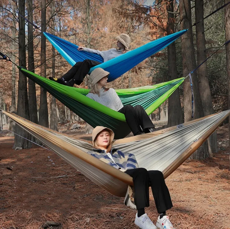 Outdoor Double Inflatable Hammock Anti-Rollover Camping Swing, Size: 270x140cm(Dark Green)