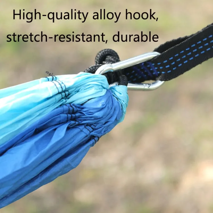 Outdoor Hammock Nylon Parachute Cloth Travel Camping Swing, Style: 3m x 2m (Royal Blue Dark Gray)