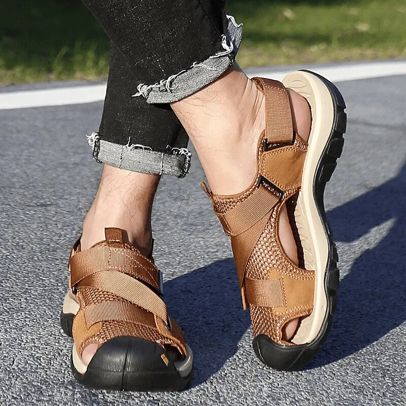 Outdoor Mesh Breathable Sandals with Convenient Velcro - SF1097